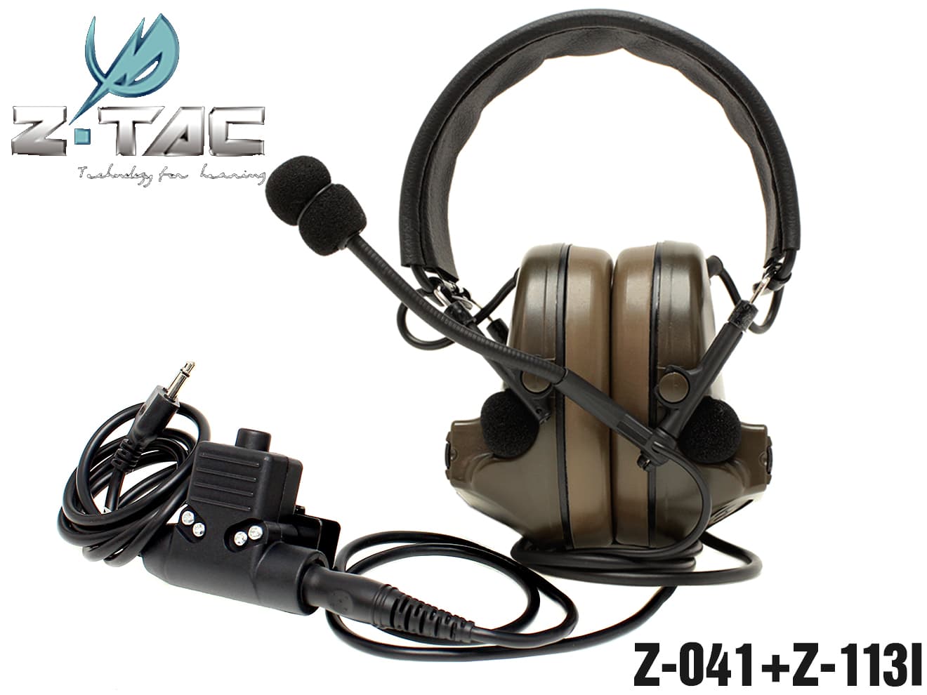 Z-TACTICAL CMTC 2ヘッドセット+ICOM用U94タイプPTTスイッチ セット