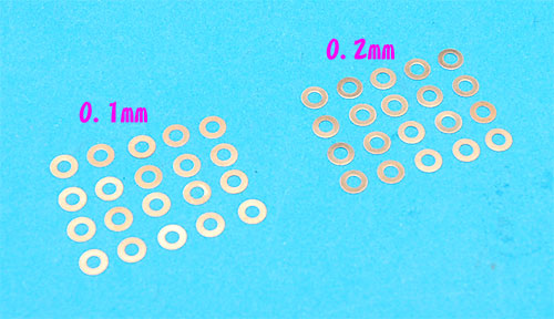 G&P カッパーシムセット AEG 0.1mm x 20pcs & 0.2mm x 20pcs