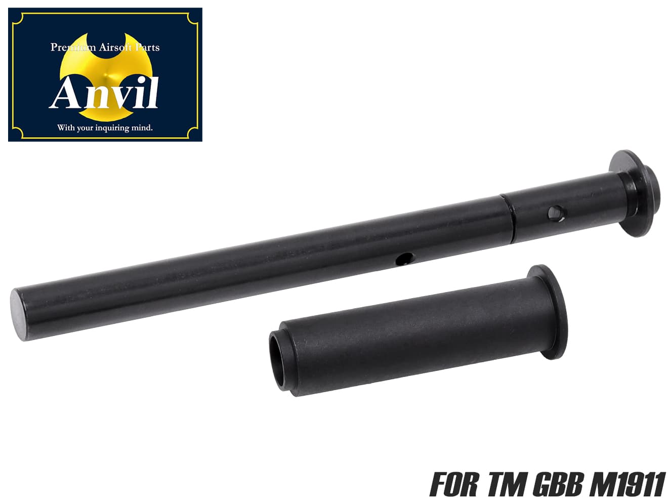 Anvil スチールCNC リコイルプラグ+ロングリコイルガイドセット Ver M1911 [対応：コーンバレル / ブッシング]