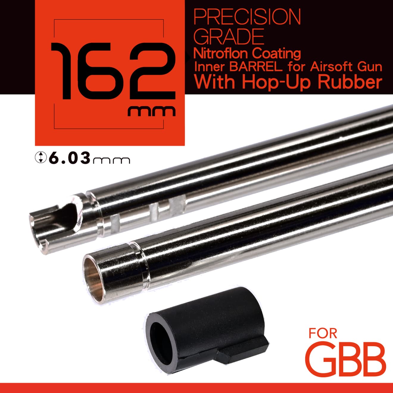 UNICORN AIRSOFT GBB 6.03 ウルティメイト プレシジョン インナーバレル w/ 60°チャンバーパッキン [長さ：74mm / 86mm / 97mm / 113mm / 117mm / 138mm / 150mm / 162mm / 265mm / 300mm / 370mm]