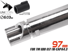 UNICORN AIRSOFT GBB 6.03 ウルティメイト プレシジョン インナーバレル w/ 60°チャンバーパッキン [長さ：74mm / 86mm / 97mm / 113mm / 117mm / 138mm / 150mm / 162mm / 265mm / 300mm / 370mm]