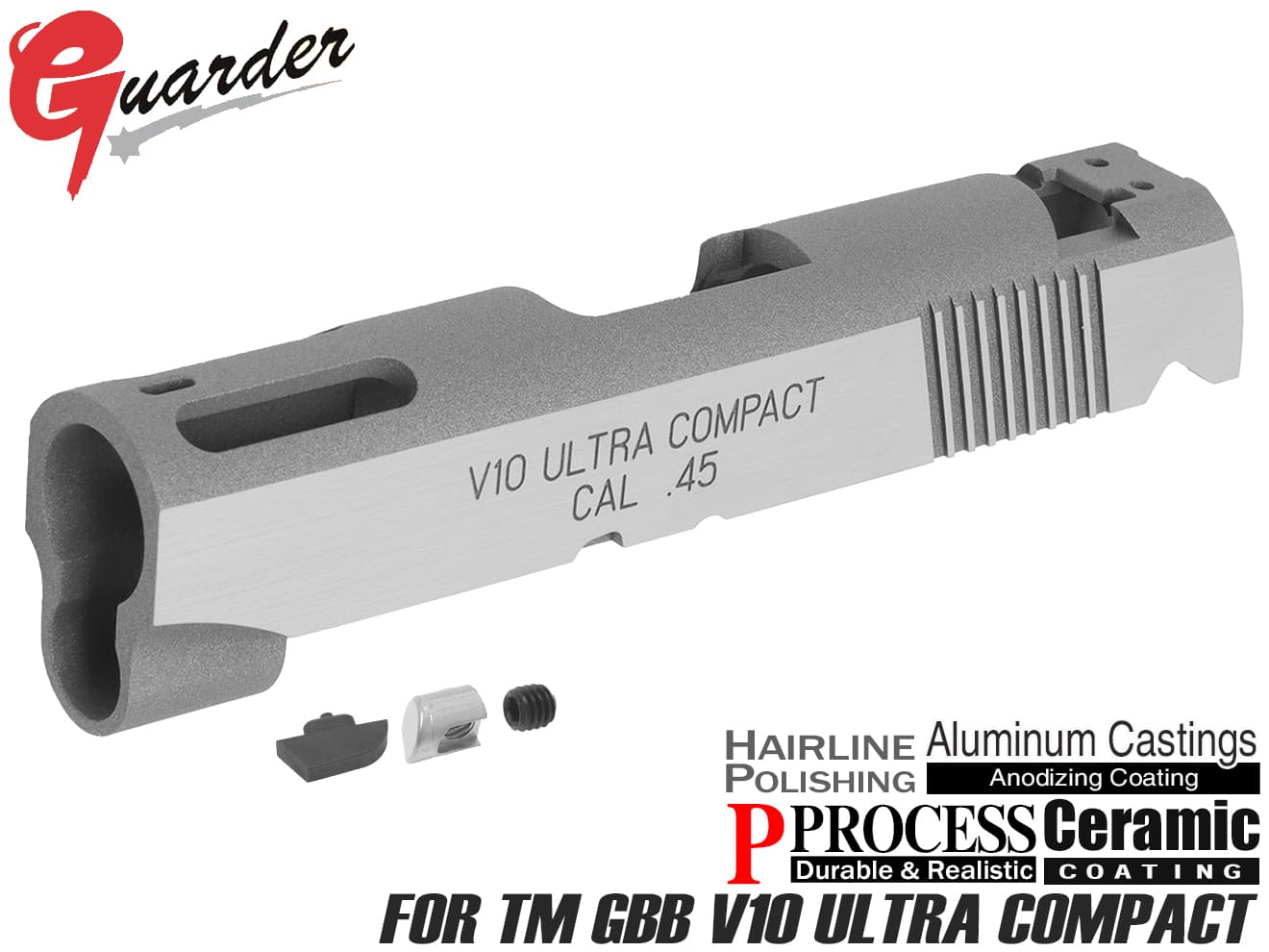 GUARDER アルミスライド for マルイ V10 [カラー：ブラック / シルバー / デュアル / SV-H]