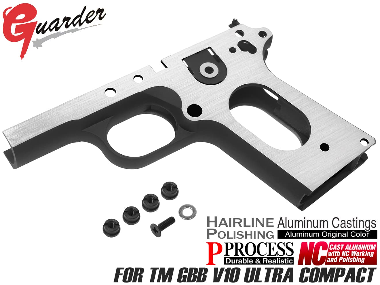 GUARDER アルミフレーム for マルイ V10 [カラー：ブラック / シルバー / デュアル / SV-H]