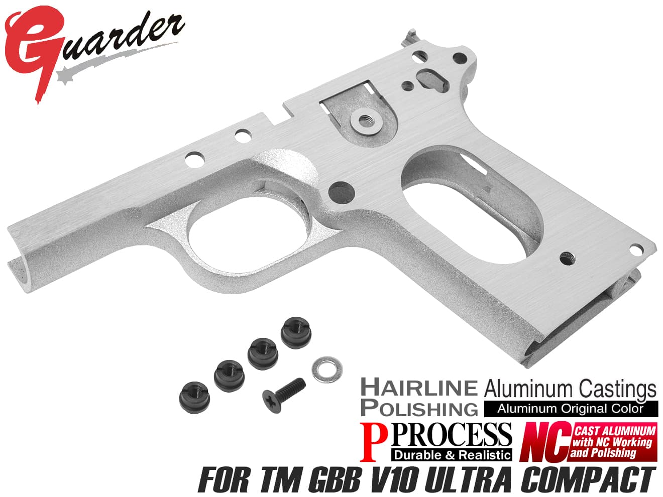 GUARDER アルミフレーム for マルイ V10 [カラー：ブラック / シルバー / デュアル / SV-H]