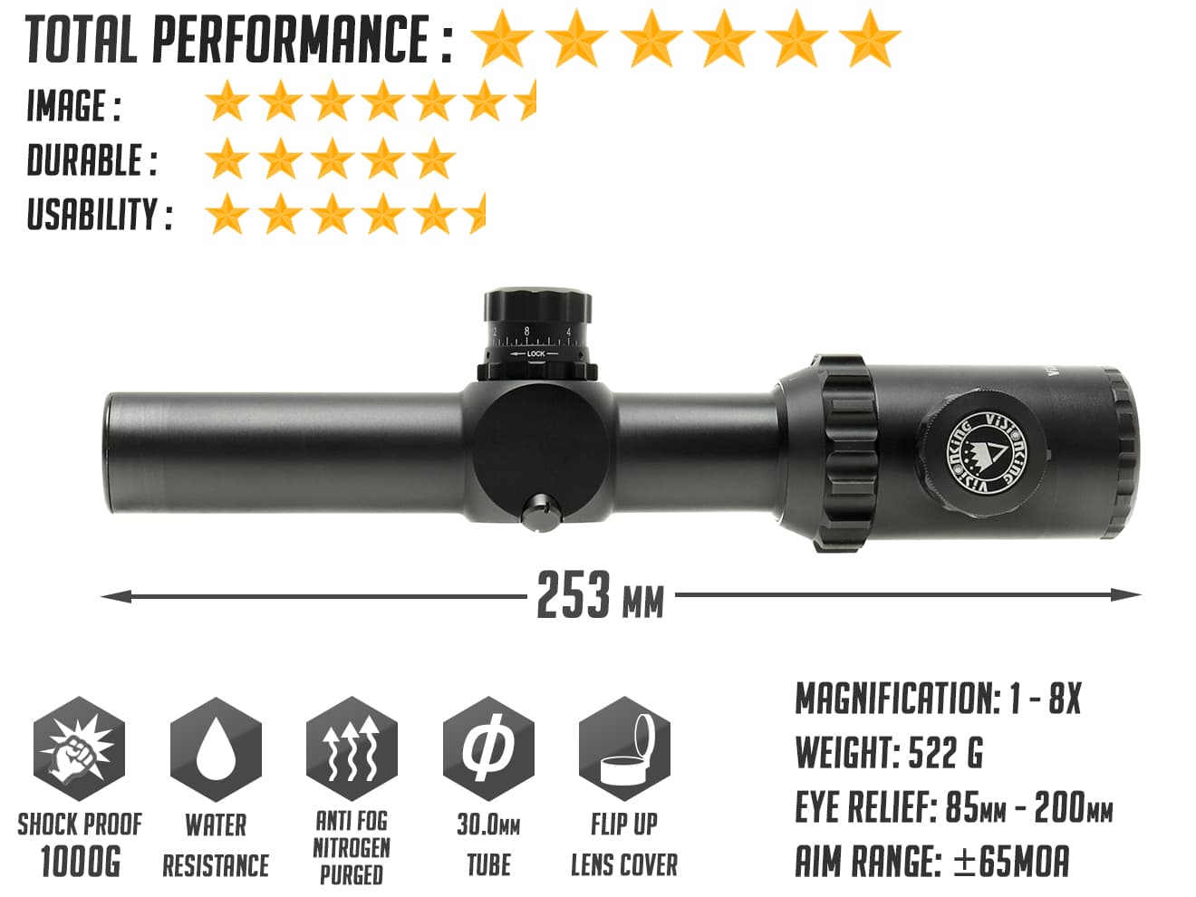 VISIONKING VS1-8x24DL ライフルスコープ Amazon.com : Visionking 1-8x24 Second Focal Plane Rifle